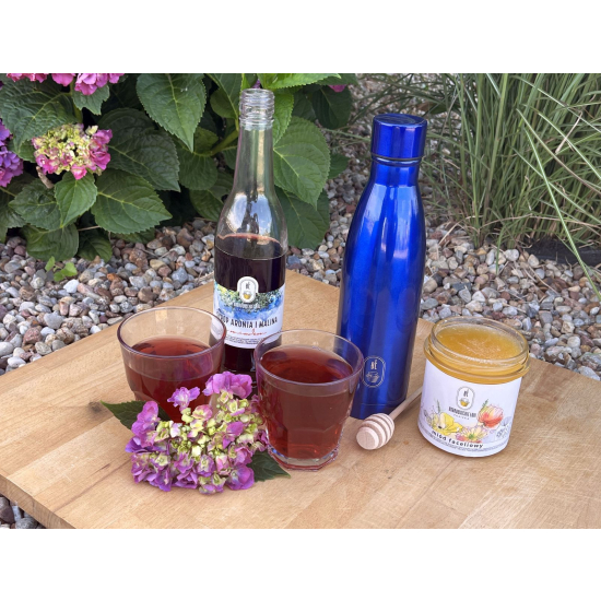 Syrop  aronia i malina na miodzie 500ml